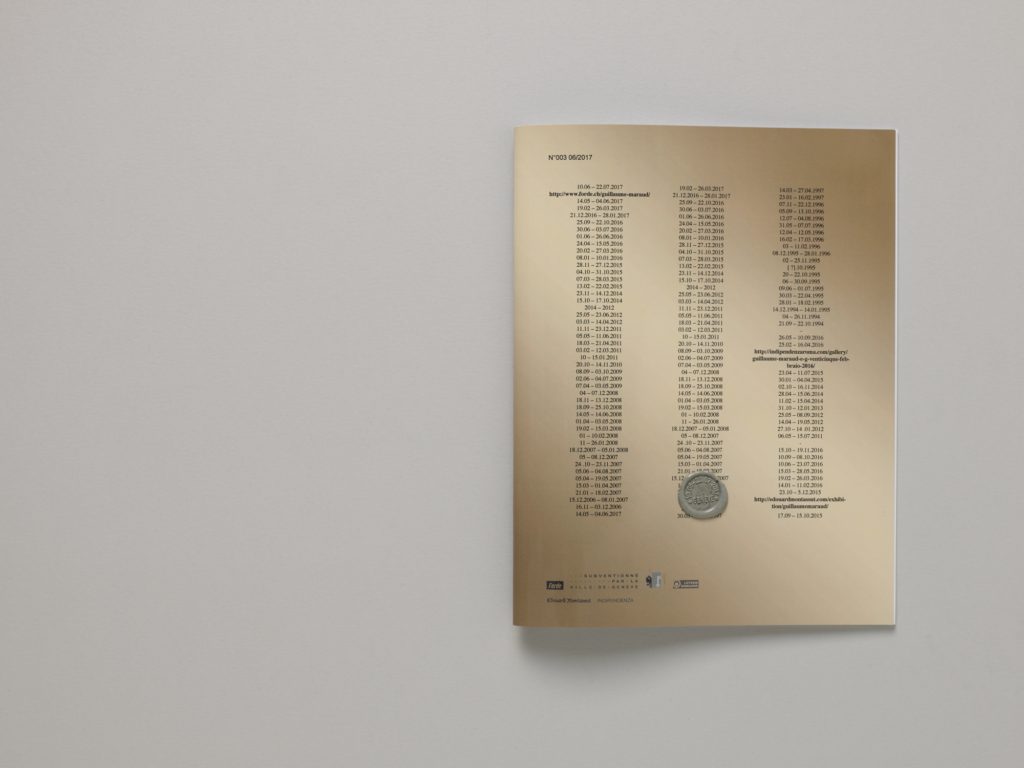 Forde Guillaume Maraud. Patrimoine – forthcoming (dec. 8th 2017)