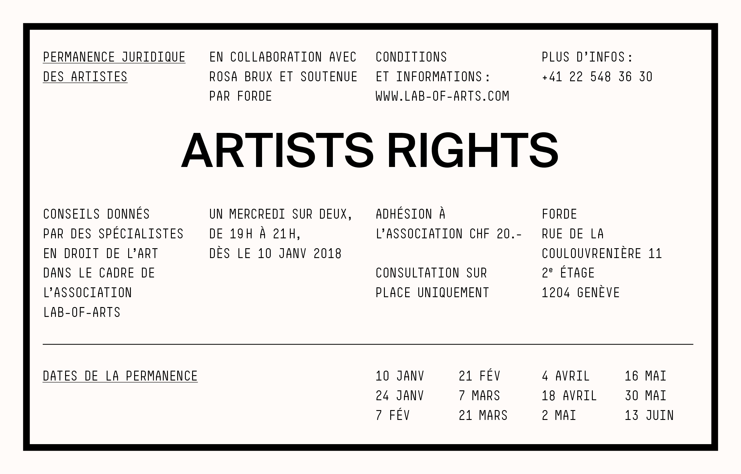 forde - flyer - Artists Rights